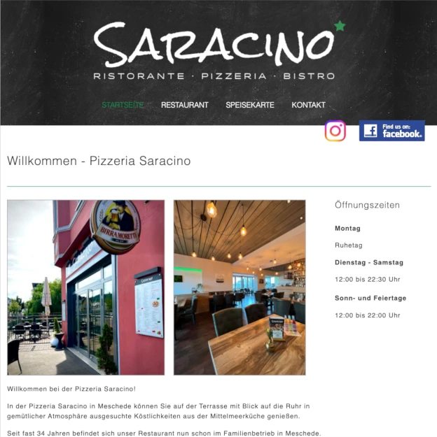 Website pizzeria-saracino.de